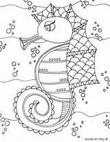 Coloring Pages Animal Bored Doodle Kids Printable Cute Books Seahorse Adult Sheets Pig Flying Choose Board sketch template