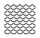 Fish Scales Stencils Layered sketch template