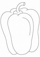 Capsicum Coloring Fruit Drawing Pepper Line Bell Vegetable Outline Cartoon Vegetables Clipart Template Colouring Fruits Sketch Templates Printable Veg Azcoloring sketch template