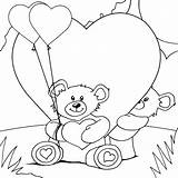 Coloring Heart Teddy Bear Bears Pages Valentine Hearts Colouring Holding Valentines Print Drawing Para Corazones Color Seipp Dave Drawn Imagenes sketch template