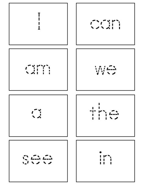 kindergarten sight word list printable kindergarten