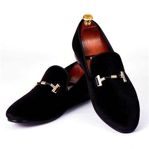 harpelunde men fashion shoes buckle strap wedding shoes black velvet loafers size    formal