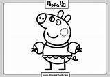 Peppa Pig Coloring Pages Drawings Printable Kids sketch template