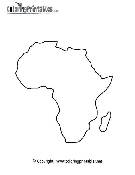 africa map coloring page   travel coloring printable