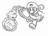 Mario Coloring Pages Kart Fireball Getcoloringpages Super sketch template