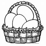 Coloring Easter Basket Empty Clipart Pages Library sketch template