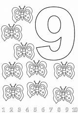 Number Coloring Pages Numbers Getcolorings Printable Color sketch template