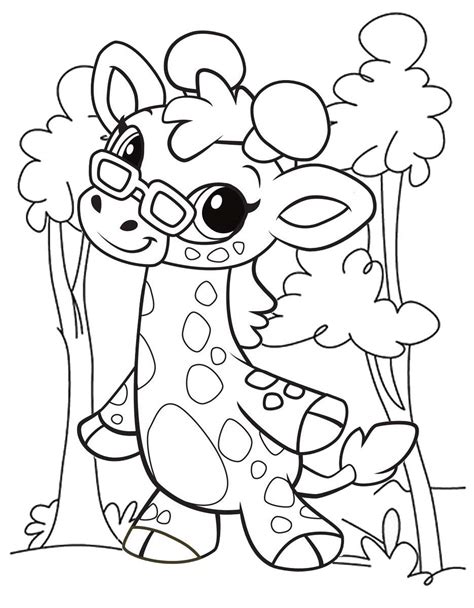 cute baby giraffe coloring pages  kids coloring pages