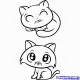 Coloring Cat Face Easy Drawing Siamese Kitten Pages Cats Cartoon Draw Step Template Popular Dragoart Kitty sketch template