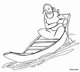 Boat Coloring Row Drawing Pages People Rowing Indian Woman Kids Village Pitara Getdrawings sketch template