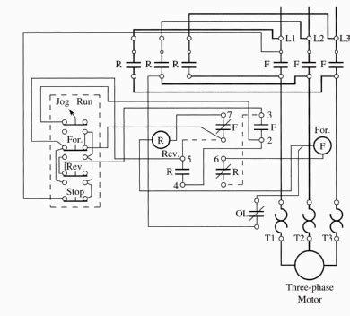 wiring diagram     reverse jogging circuit elec eng world