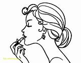 Lips Coloring Pages Kissing Make Makeup Mouth Printable Lipstick Face Cliparts メイク 塗り絵 Getcolorings ぬりえ Clipart Drawing Print Colorear Getdrawings sketch template