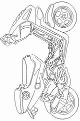 Motociclette Colorare sketch template