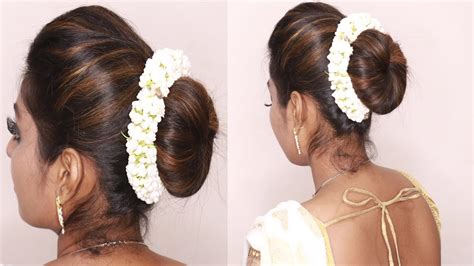 south indian bun hairstyles for saree wavy haircut