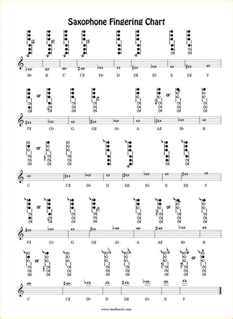 altissimo alto sax chart