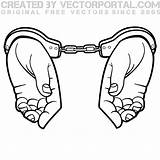 Handcuffs Drawing Getdrawings Vector Hands sketch template