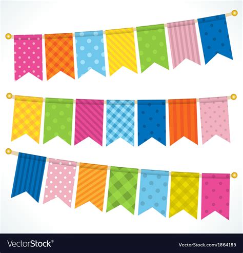 color bunting flags royalty  vector image vectorstock