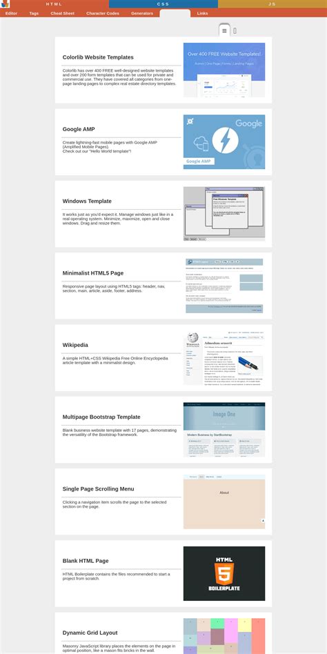 html blank page template