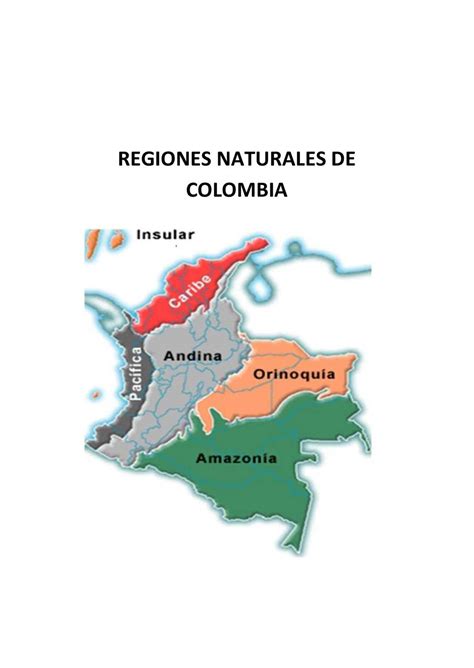 navegando por colombia mapa mental de las regiones de colombia images