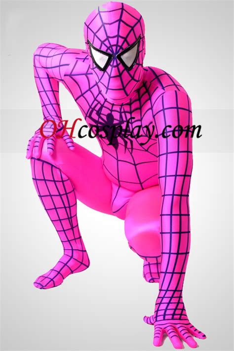 plum lycra spandex spiderman zentai suit zt