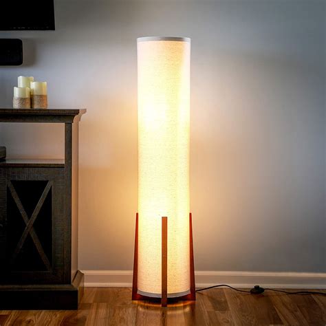 brightech parker   tall tower shade soft led light floor lamp open box  ebay