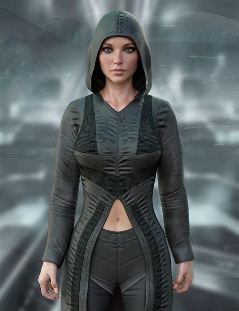 x fashion dforce cyberpunk outfit for genesis female s
