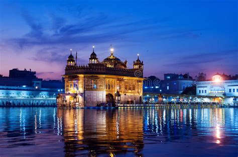 Golden Temple Evening Amritsar India Harmandir Sahib Also