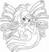 Winx Coloring Sirenix Pages Club Bloom Bloomix sketch template