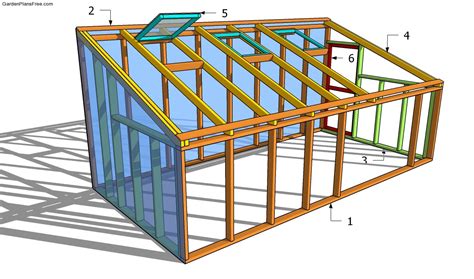 build shed lean  greenhouse plans   build diy