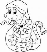 Christmas Coloring Snake Animals Pages Gifts Printable Kids Color Coloringpages101 Categories Print sketch template