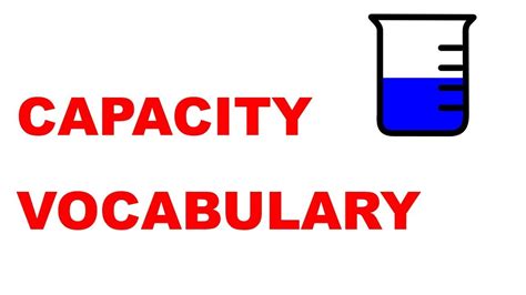 capacity vocabulary youtube