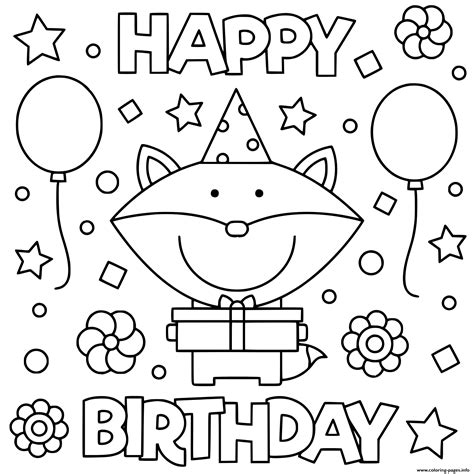 happy birthday card printable coloring printable word searches