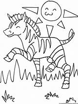 Coloring Pages Zebra Kids Printable Print Sunny Weather Template Marty Zoo Animal Color Templates Grazing Comments Getdrawings Related Post Easily sketch template