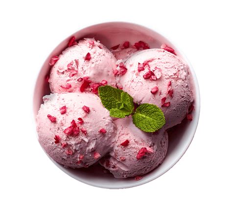 bowl  pink strawberry ice cream    city