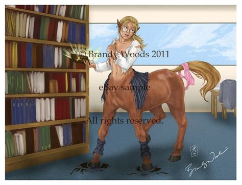 Funny Fantasy Magic Transformation Centaur Girl Art Print