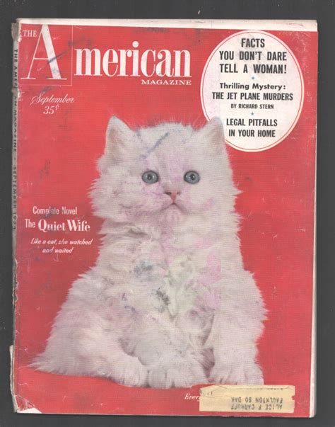 american magazine 9 1954 kitten cover photo pulp fiction classic car