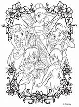 Coloring Tinkerbell Pages Print Printable Color Kleurplaat Fairy Friends Bell Sheets Gif Tinker sketch template