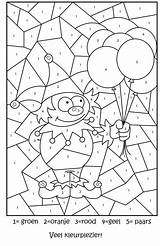 Cijfers Inkleuren Nummers Nummer Knutselen Omnilabo Fasching Ausmalbilder Kleurboeken Kinder Getallen Kleuters Downloaden Bezoeken Leuk Rekenen Zahlen Dieren Clown sketch template