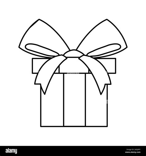 silhouette  gift box  ribbon  white background vector
