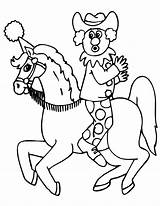 Clown Circus Cheval Cirque Horse Backwards Circo Colorier коне Caballos Ligne Coloriages Populaire sketch template