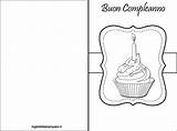Biglietto Compleanno Stampare Cupcake sketch template