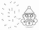 Clown Printables Circus Fun Dot Pages Abc Kids Dots Learning Printable Join Letters Diy Literacy sketch template
