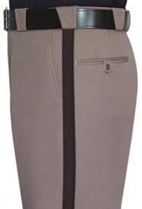 fechheimer womens  polyester elastique sheriff trousers   brown stripe siegels uniform