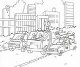 Coloring Police Pages Para Patrullas Ambulancias sketch template