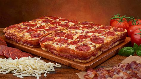 caesars  bacon wrapped crust pizza