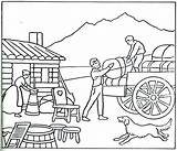 Wagon Coloring Pages Horse Covered Radio Chuck Printable Wheel Getcolorings Getdrawings Colouring Template Colorings Color sketch template