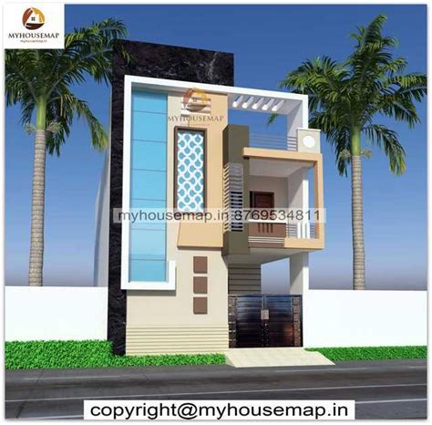 elevation design  floor  glass section   cream color small house