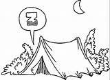 Camping Tente Coloriage Cabana Campeggio Campamento Imprimer Acampamento Nuit Namiot Tenda Biwak Colorir Imprimir Dessin Colorier Dzieci Coloriages Dormindo Tentes sketch template