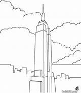 Empire State Building Coloring Pages Buildings Kids Symbols Line Skyline Landmarks States Drawing York Color United City Drawings Draw Sheets sketch template