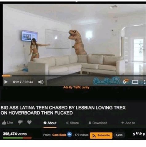big ass latina teen chased by lesbian loving trex on hoverboard then fucked hot naked pics